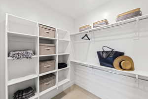 View of walk in closet
