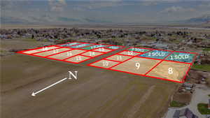 Aerial view featuring a mountain view