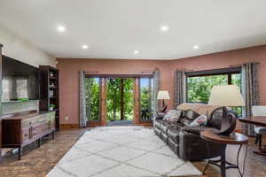 Great room with plenty of natural light and walk out basement