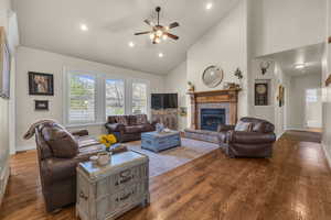 Real wood throughout the main level living.