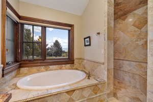 Bathroom featuring a garden tub