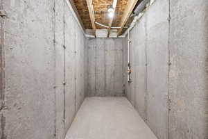 View of unfinished below grade area