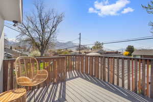 View of wooden deck
