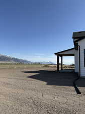 View of yard featuring a mountain view