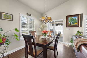 Access your back deck off of the dining area