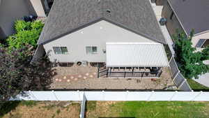 View from above of property