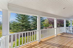 View of wooden deck