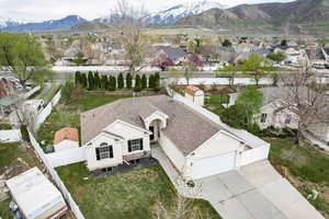 Aerial view with a mountain view and a residential view