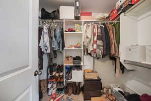 View of spacious closet