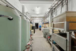 Storage area with separate washer and dryer