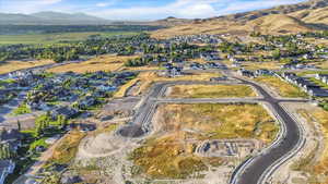 Aerial view with a mountain view and a residential view