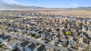 Aerial view with a mountain view and a residential view
