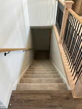 Stairway with baseboards