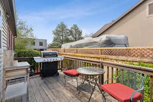 Deck off kitchen