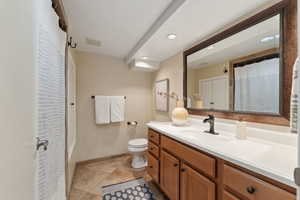Full bathroom on lower level
