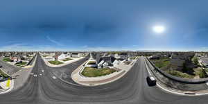 Drone / aerial view with a residential view