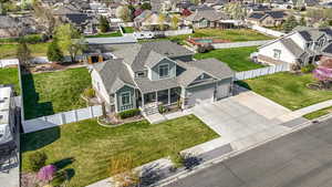 Drone / aerial view with a residential view