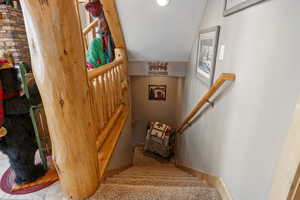 Stairs to a walk-out basement