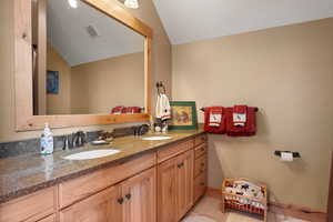 Bathroom featuring double sing