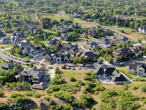 Aerial view of residential area