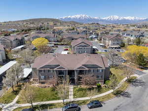 Aerial view with a residential view and a mountain view