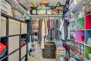 View of walk in closet