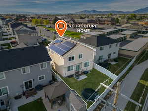 Bird's eye view with a mountain view and a residential view