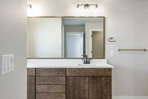 Bathroom featuring vanity