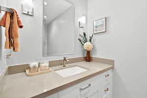Bathroom featuring vanity
