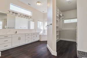 primary suite and walk in closet