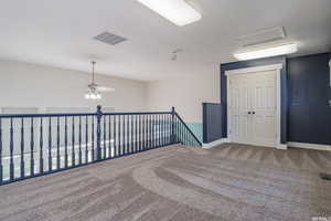 Upper level/Office of primary Suite with Private Deck