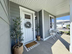 Property entrance featuring a porch