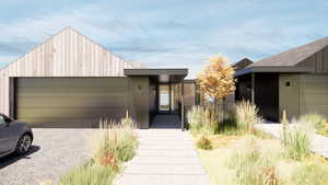 View of contemporary home