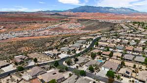 Bird's eye view with a mountain view and a residential view