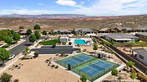Bird's eye view with a residential view and a mountain view