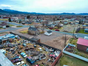 Aerial view featuring a mountain view