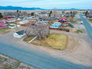 Drone / aerial view with a mountain view