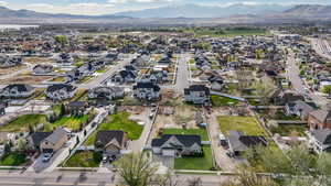 Aerial view with a mountain view and a residential view
