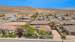 Aerial view with a mountain view and a residential view