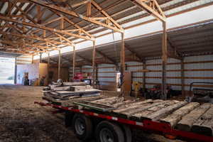 Interior of barn