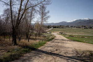 Road coming up to property off main road