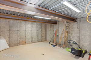 Storage under the detached garage