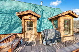 Exterior space with a deck