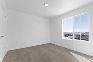 Empty room with baseboards and carpet flooring