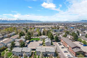 Aerial view with a mountain view and a residential view