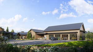 View of front of property with metal roof