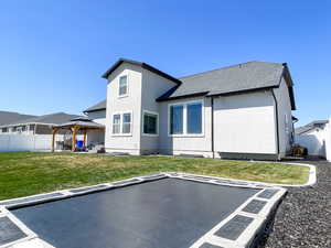 Rear view of house southwest