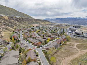 Aerial view with a residential view and a mountain view