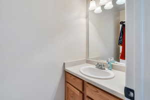 Bathroom featuring vanity