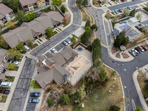 Bird's eye view with a residential view